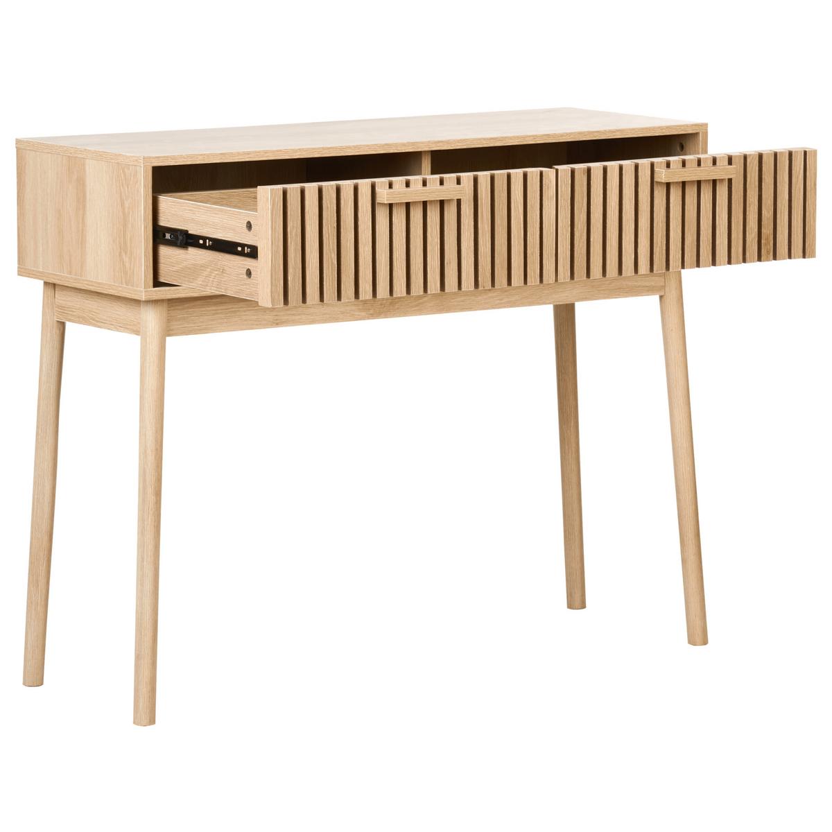 KONSOLENTISCH Hellbraun Lynwood - Braun, Holzwerkstoff (100/81/35cm) - Beliani