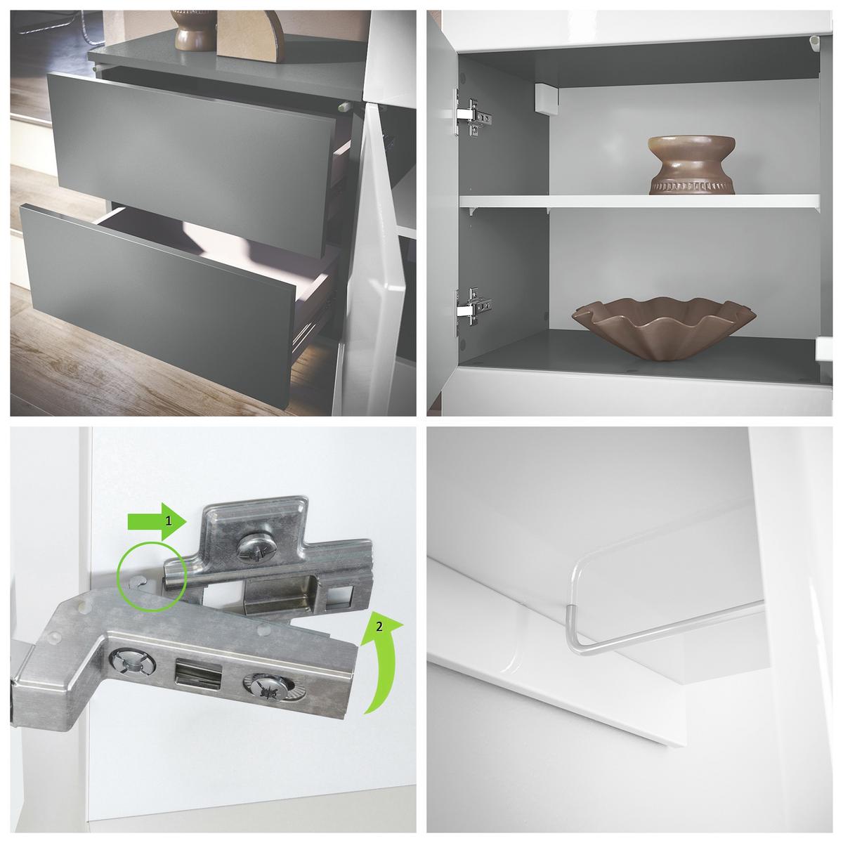 GARDEROBE Carlton Paneel in Eiche Nature - Eichefarben, Holzwerkstoff (105/193/35cm) - Vladon
