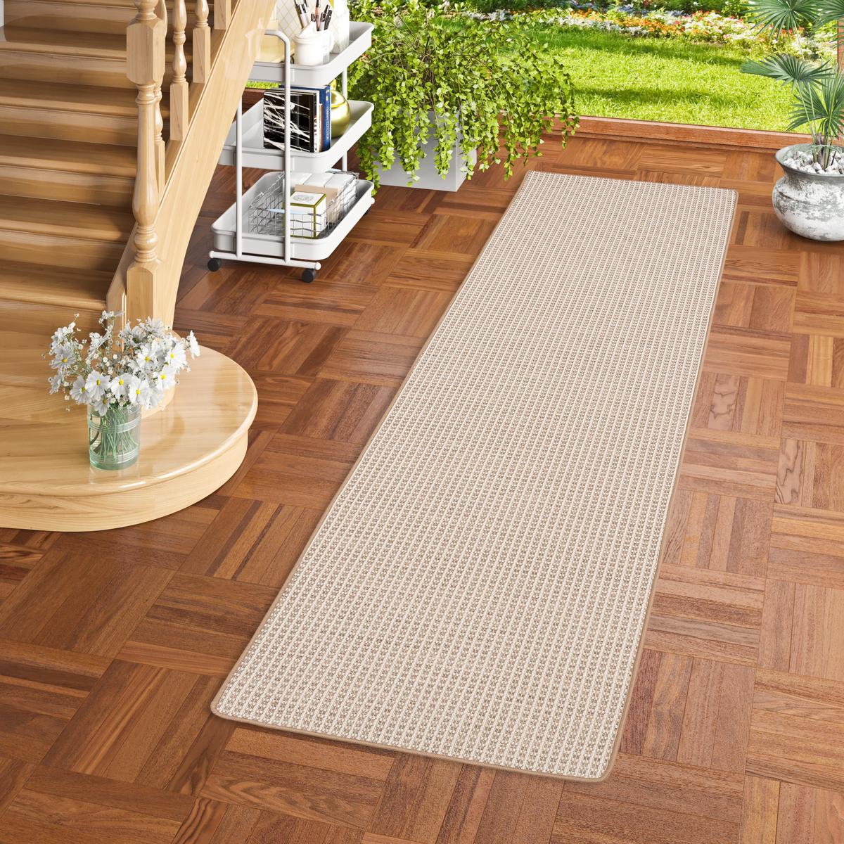 IN & OUTDOOR LÄUFER FLACHGEWEBE OSLO TREND - Beige, Textil (100/400cm) - Snapstyle
