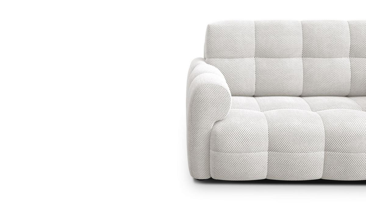 SOFA MELLOW 2-Sitzer, creme - Creme/Schwarz, Holz/Textil (153/87/98cm) - Wozimo