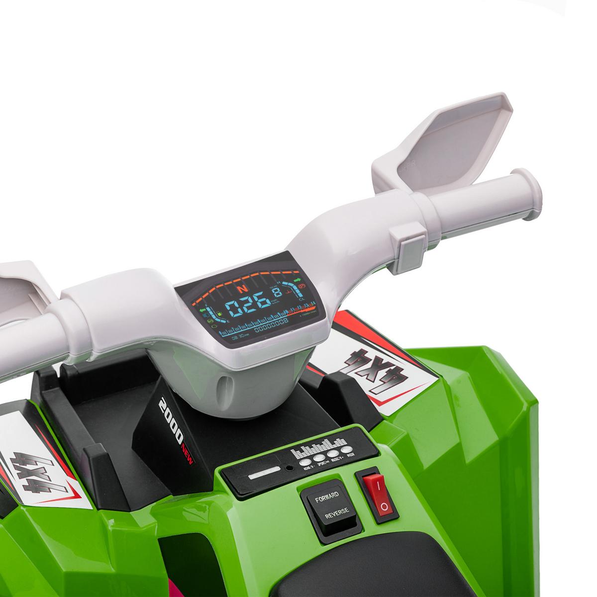 KINDER-ELEKTROQUAD Mini Elektroquad mit Vorwärts-, Rückwärtsfunktion, Grün - Grün, Metall (70/41.5/48.5cm) - HOMCOM