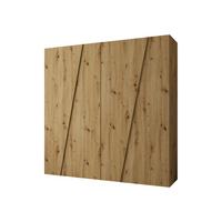 DREHTÜRENSCHRANK Zen 200 cm - Goldfarben/Schwarz, Holzwerkstoff/Kunststoff (200/202/50cm) - MIRJAN24