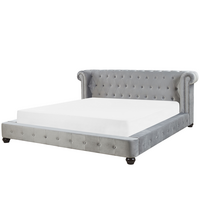 WASSERBETT 180/200cm Hellgrau Cavaillon - Hellgrau, Textil (180/200cm) - Beliani