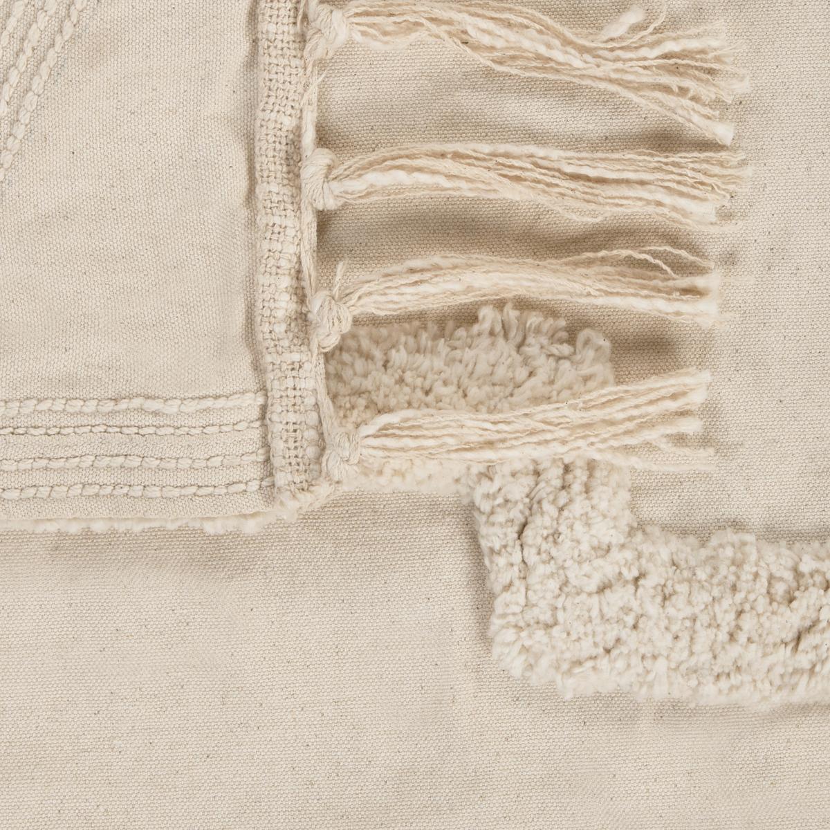 KUSCHELDECKE Baumwolle 190/190 cm Beige Chack - Beige, Textil (190/190cm) - Beliani