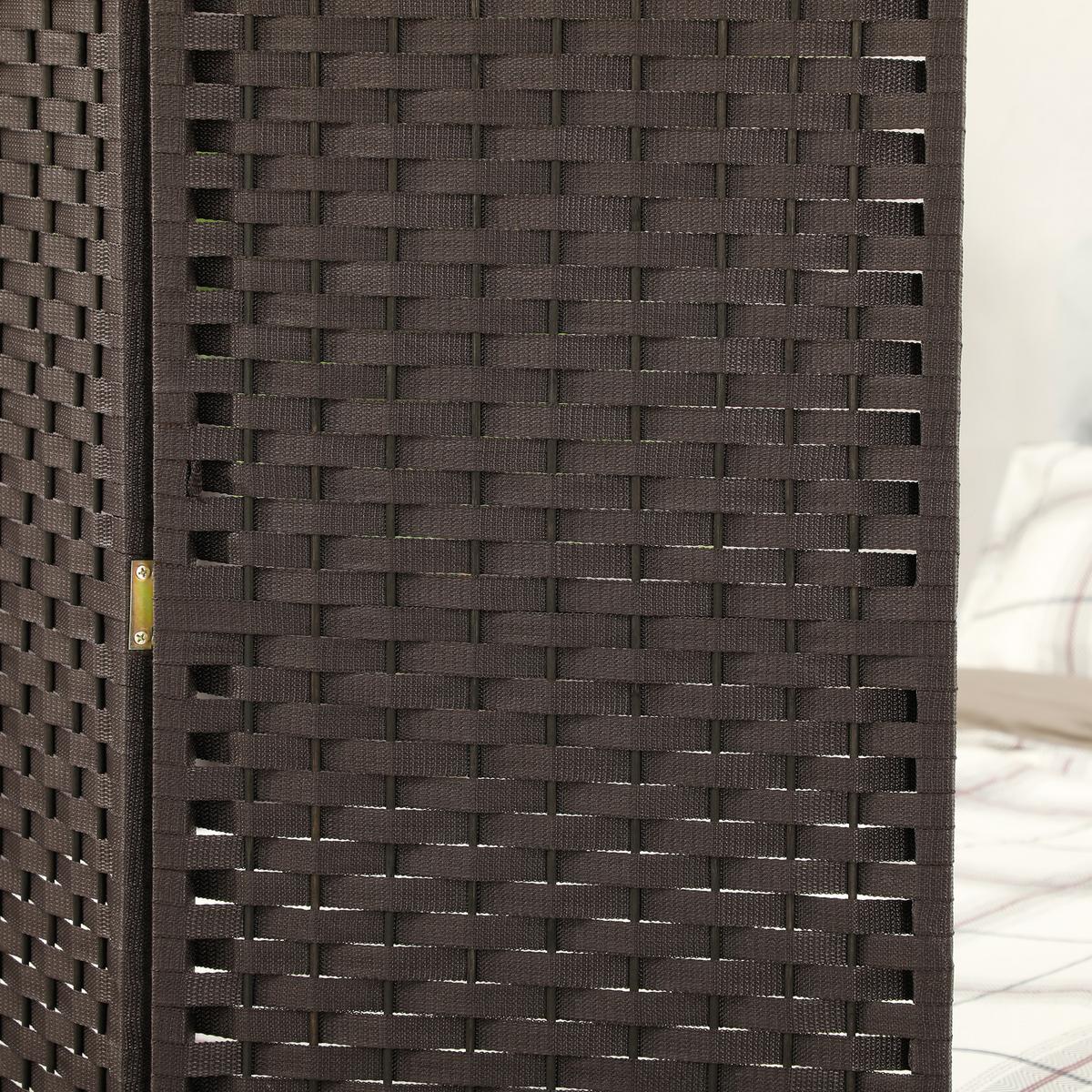 PARAVENT 4-teilig 160 x 170 cm Trennwand aus Kiefernholz Braun - Braun, Holz (1.6/170/160cm) - HOMCOM