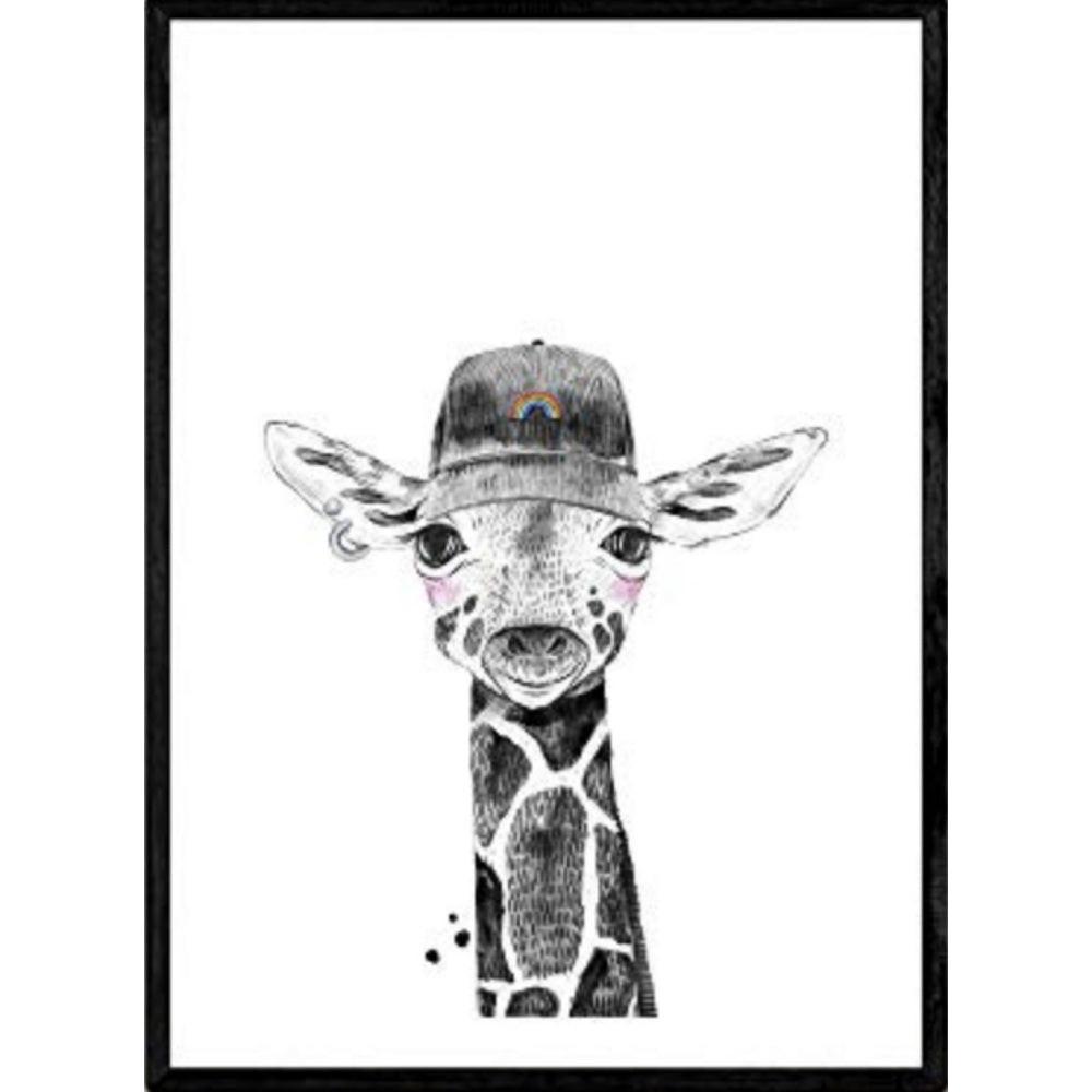 POSTER Giraffe – Kinder A3 Rahmenlos - Klar, Papier (29.7/5/42cm) - Nacnic