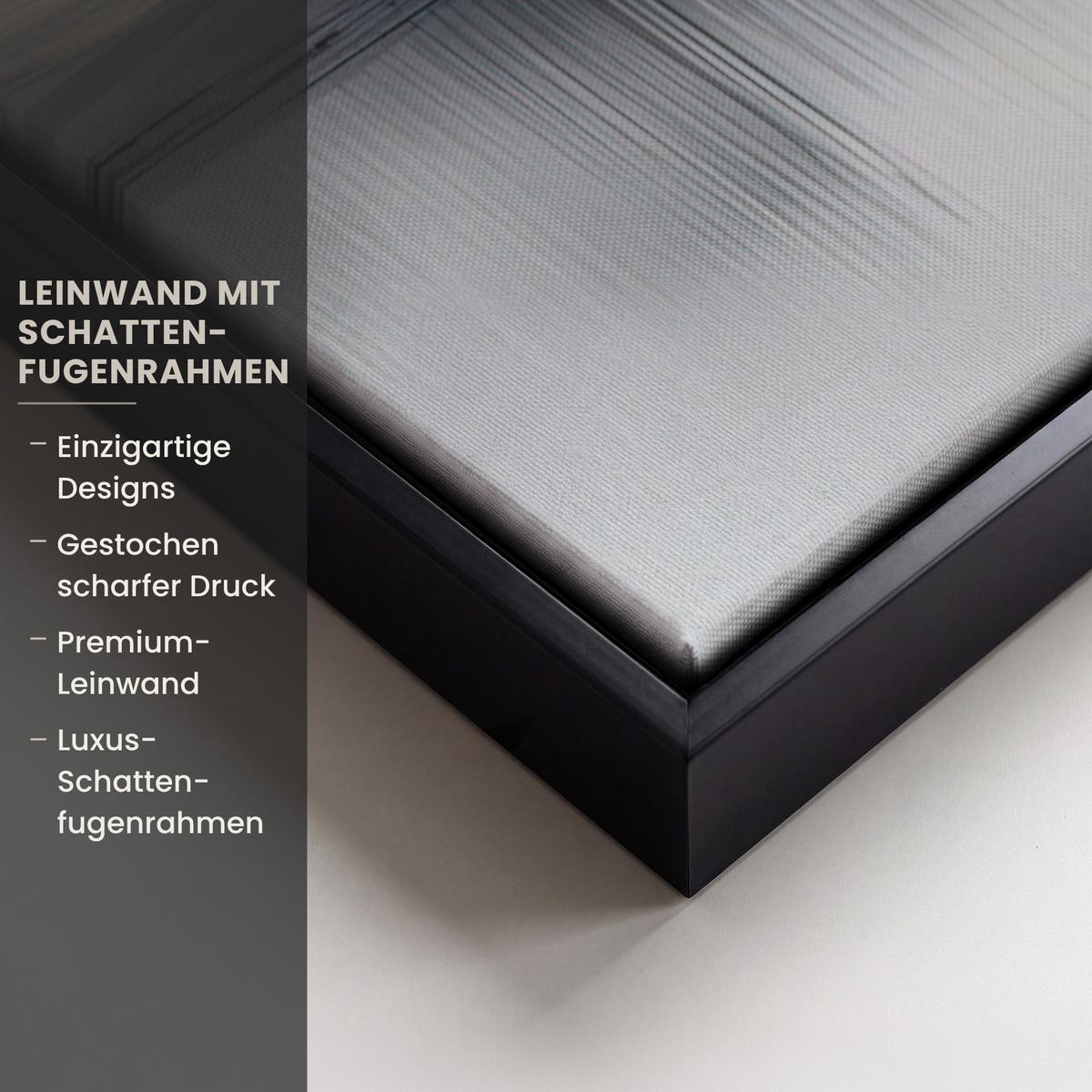 LEINWAND Bilder mit Rahmen - Abstrakt - Malerei - Christentum - Kreuz - 70x50 - Weiß, Textil (70/50cm) - MuchoWow