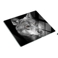 GLASPLATTE 60x52 cm Wolf - Grau, Glas (60/52cm) - TULUP