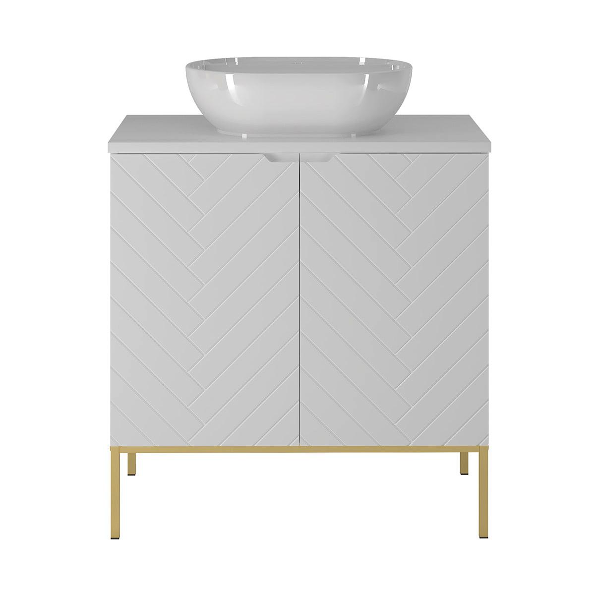 WASCHTISCH 80.6cm Daria Weiß - Weiß, Holzwerkstoff (80.6/84.2/46.5cm) - Petits-meubles