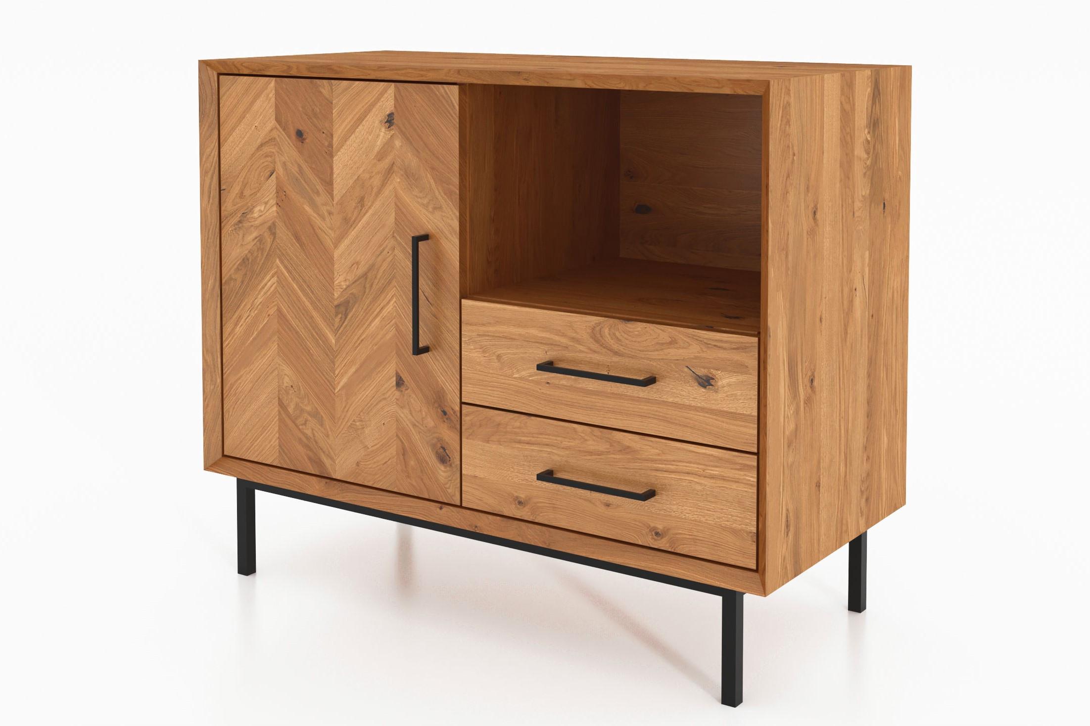 KOMMODE LEON Wildeiche - Wildeiche, Holz (97/80/45cm) - byoak