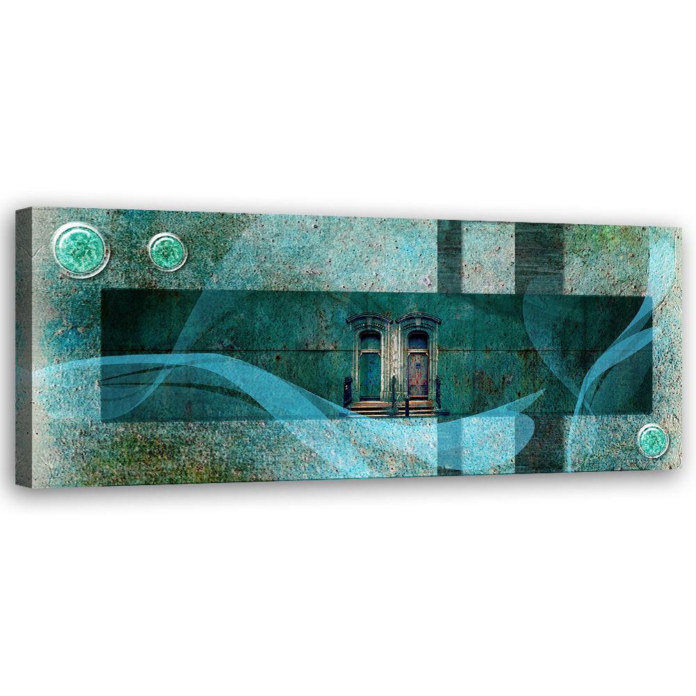 KUNSTDRUCK Türkis 120/40 cm - Türkis, Textil (120/40cm) - KUNSTLOFT