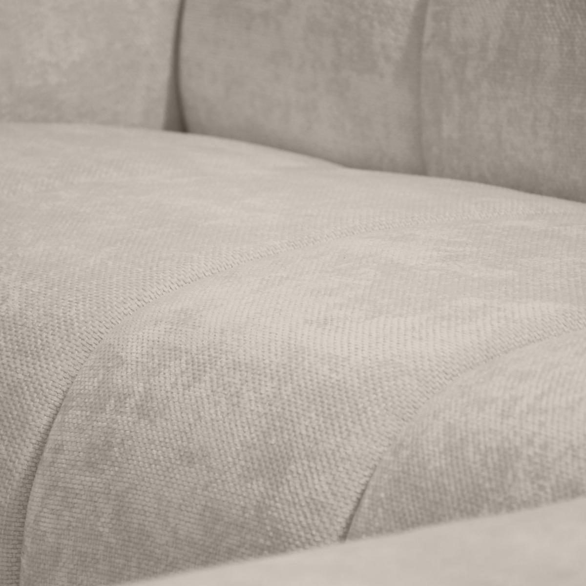 ECKSOFA Volare Mini ohne Schlaffunktion beige links, Storm-Stoff - Beige/Schwarz, Textil/Metall (256/165cm) - Beautysofa