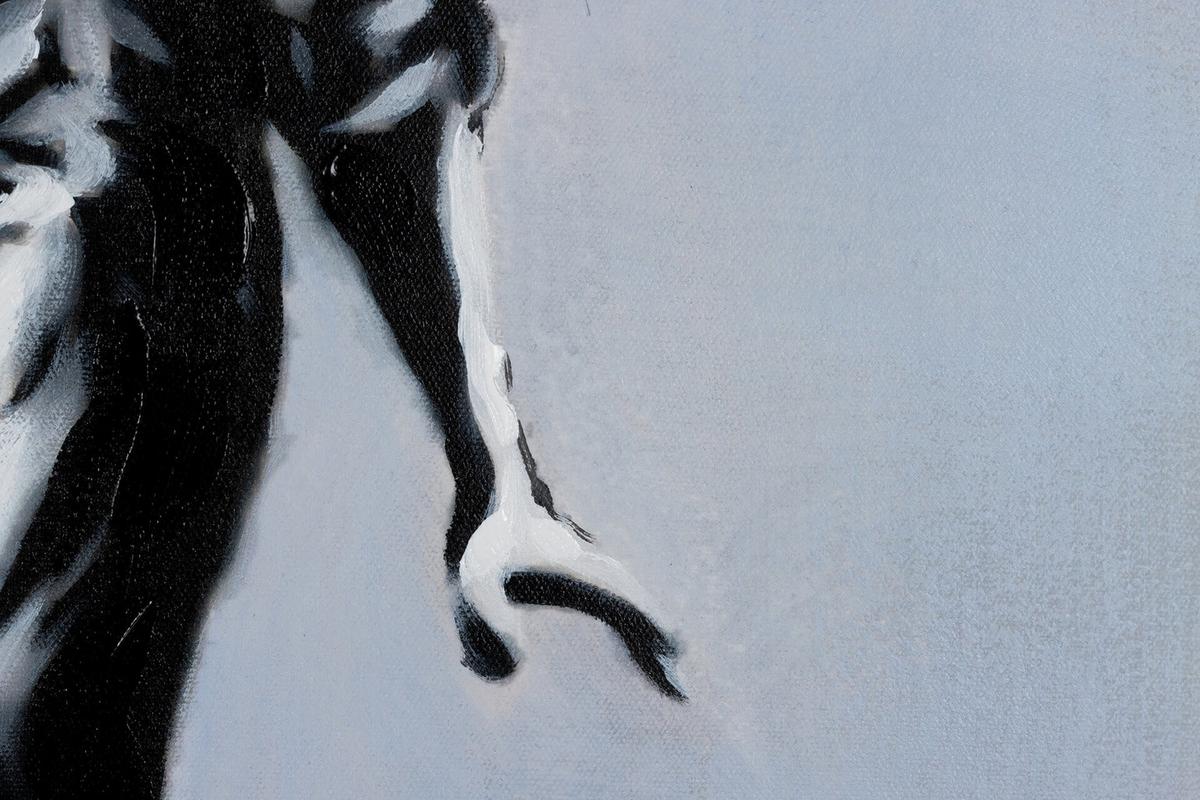 ACRYLBILD HANDGEMALT 75/100 cm - Schwarz, Holz/Textil (75/100cm) - KUNSTLOFT