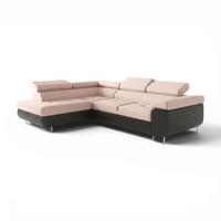 ECKSOFA Jade Mit Schlaffunktion - Beige, Holzwerkstoff/Textil (202/275cm) - Fun Möbel