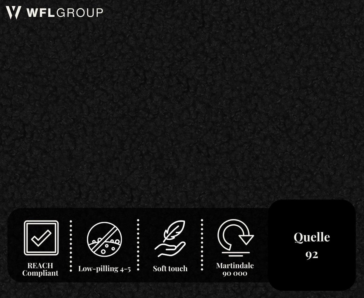 BOXBETT Amira mit Bettkasten, Boucle Schwarz 120/200 cm – 7-Zonen Taschenfederkern-Matratze & Komfortschaum-Topper - Schwarz, Kunststoff/Textil (120/200cm) - WFL GROUP