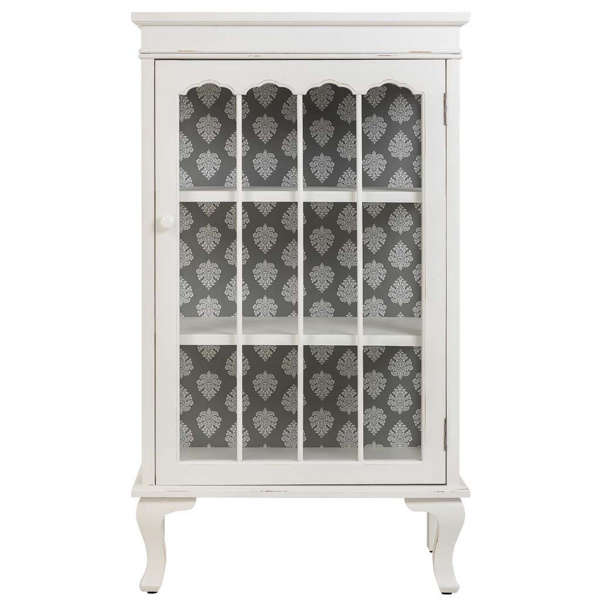 VITRINE aus Holz, weiß, 61x41x115cm - Weiß, Holz (65.5/114.5/40.5cm) - Wanderlust