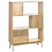 REGAL 140 cm Hellbraun Lynwood - Braun, Holzwerkstoff (100/140/35cm) - Beliani
