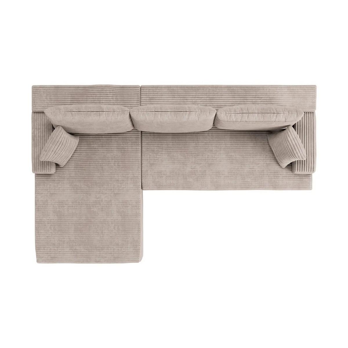 SOFA Corede taupe Cord - Taupe, Textil (155/250cm) - Juskys