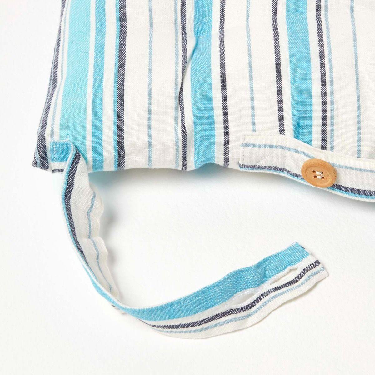STUHLKISSEN New England gestreift 40/40/5 cm - Blau, Textil (40/40/5cm) - Homescapes