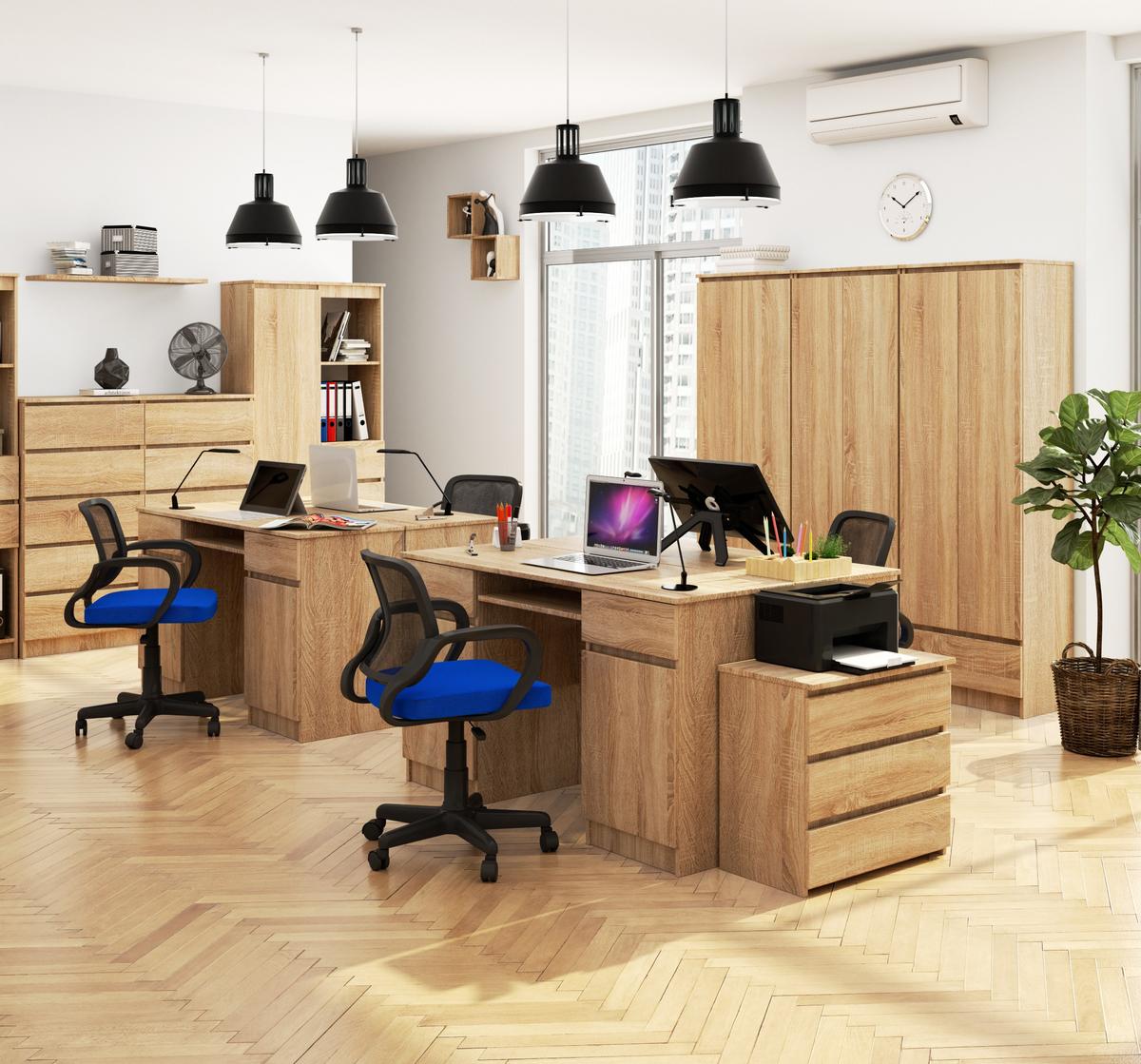 SCHREIBTISCH Eiche Sonoma 77/135/50 - Sonoma Eiche, Holzwerkstoff (135/60/77cm) - RAUMHIRSCH FURNITURE