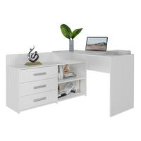 SCHREIBTISCH Weiß 120/76/50 - Weiß, Holzwerkstoff (90/50/76cm) - RAUMHIRSCH FURNITURE
