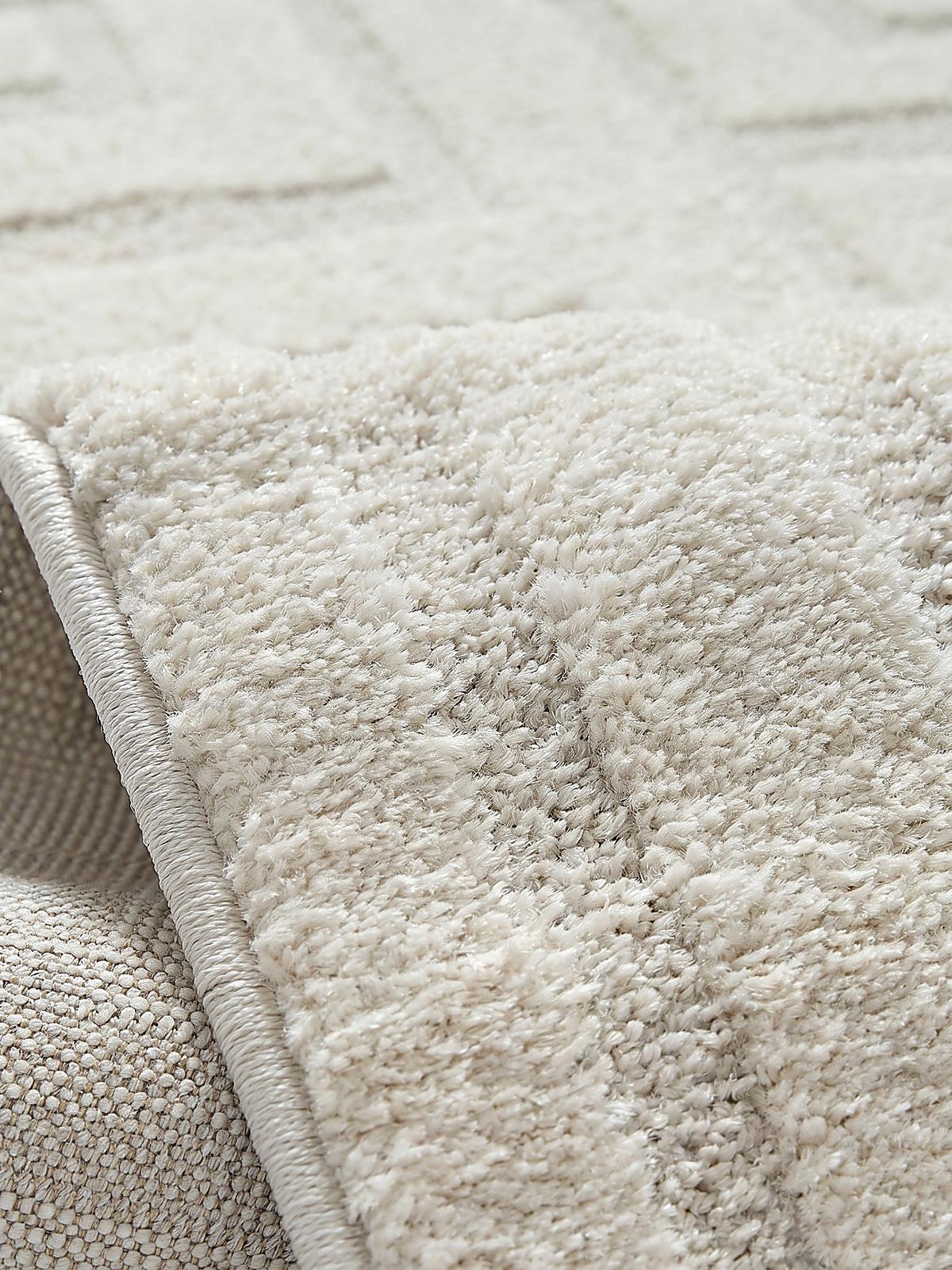 TEPPICHLÄUFER Geometrisch MUOTA Polypropylen Creme 80 x 150 cm - Beige, Textil (80/150cm) - KADIMA DESIGN