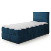 BOXBETT PELLIO 80x200 cm mit Matratze und Topper - Blau - Blau, Holz (80/200cm) - MASSENO