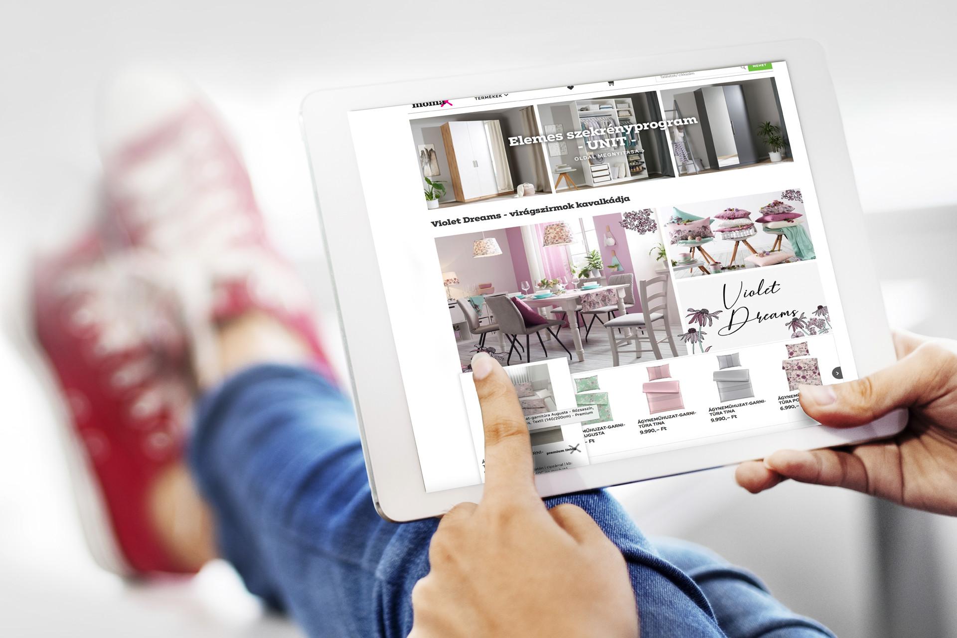 mömax online shop látványkép
