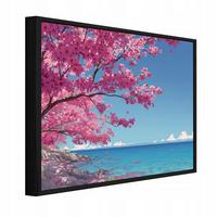 BILDER mit Rahmen Ozean Landschaft Blau 60x40 cm - Multicolor, Holzwerkstoff (60/40cm) - Wallarena