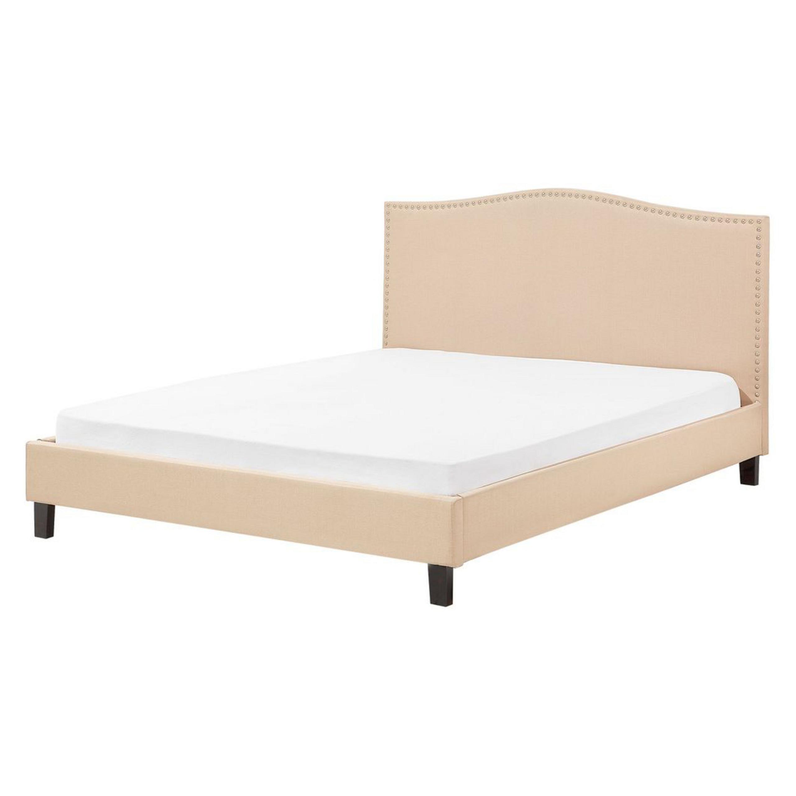POLSTERBETT 160/200cm Beige Montpellier - Beige, Textil (160/200cm) - Beliani