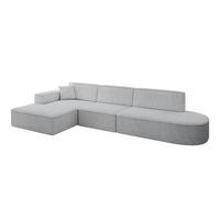 ECKSOFA Ottomane Links IREA-L2-v4 - 327x165x77 cm Grau - Grau, Holzwerkstoff/Textil (327/165cm) - ALTDECOR