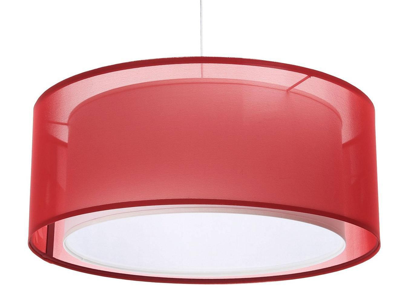 HÄNGELEUCHTE Rot 50/20 cm - Rot/Weiß, Kunststoff (50/1.2/20cm) - ONZENO
