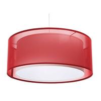 HÄNGELEUCHTE Rot 60/22 cm - Rot/Weiß, Kunststoff (60/1.5/22cm) - ONZENO