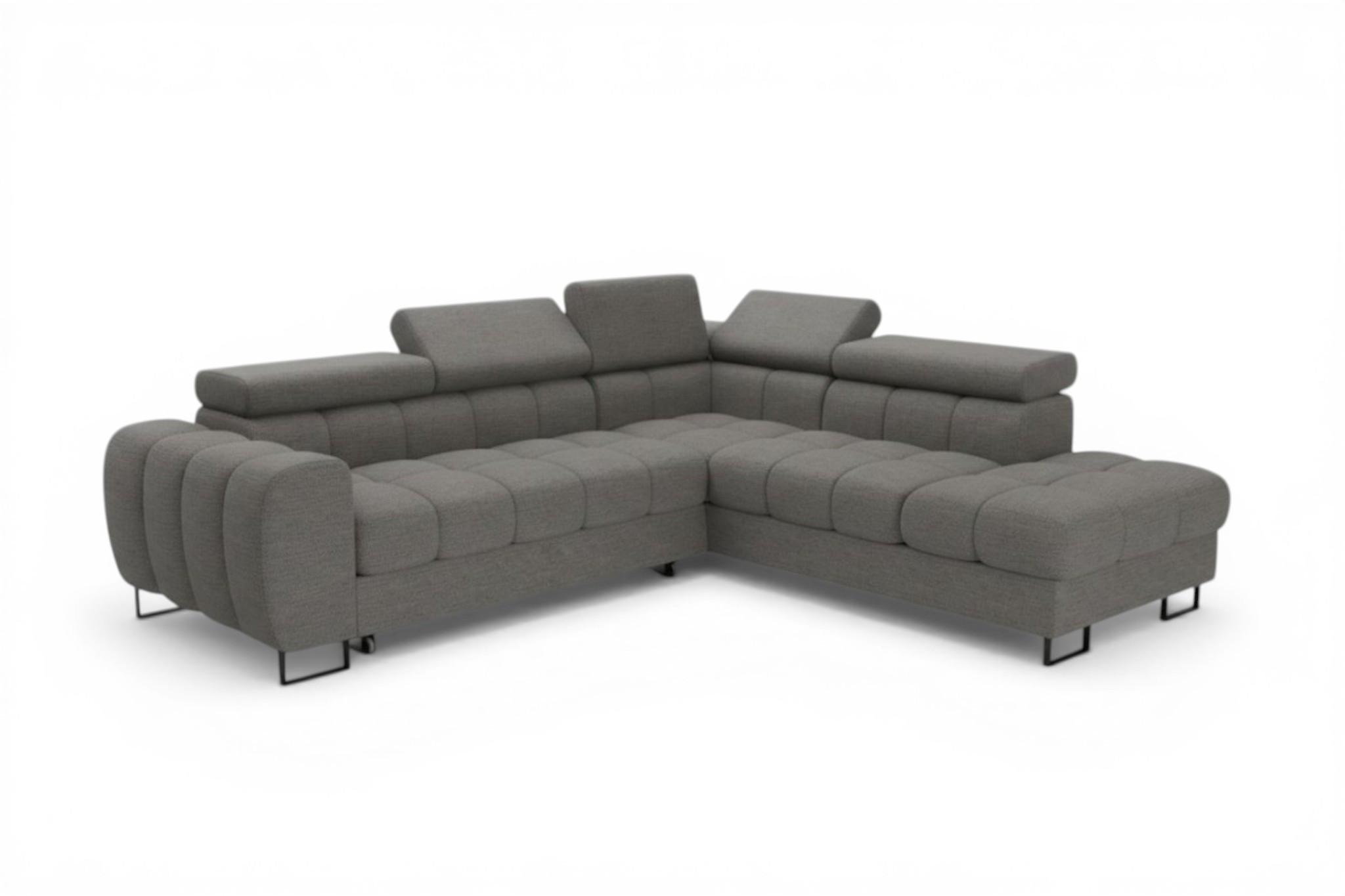 ECKSOFA Bastien Max Mit Schlaffunktion - Dunkelgrau, Holzwerkstoff/Textil (260/225cm) - Fun Möbel