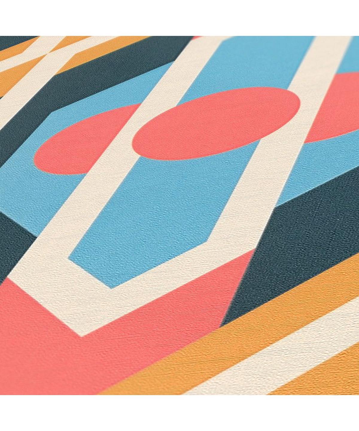 VLIESTAPETE Orange 53/850 cm - Blau, Textil (53/1cm) - KUNSTLOFT