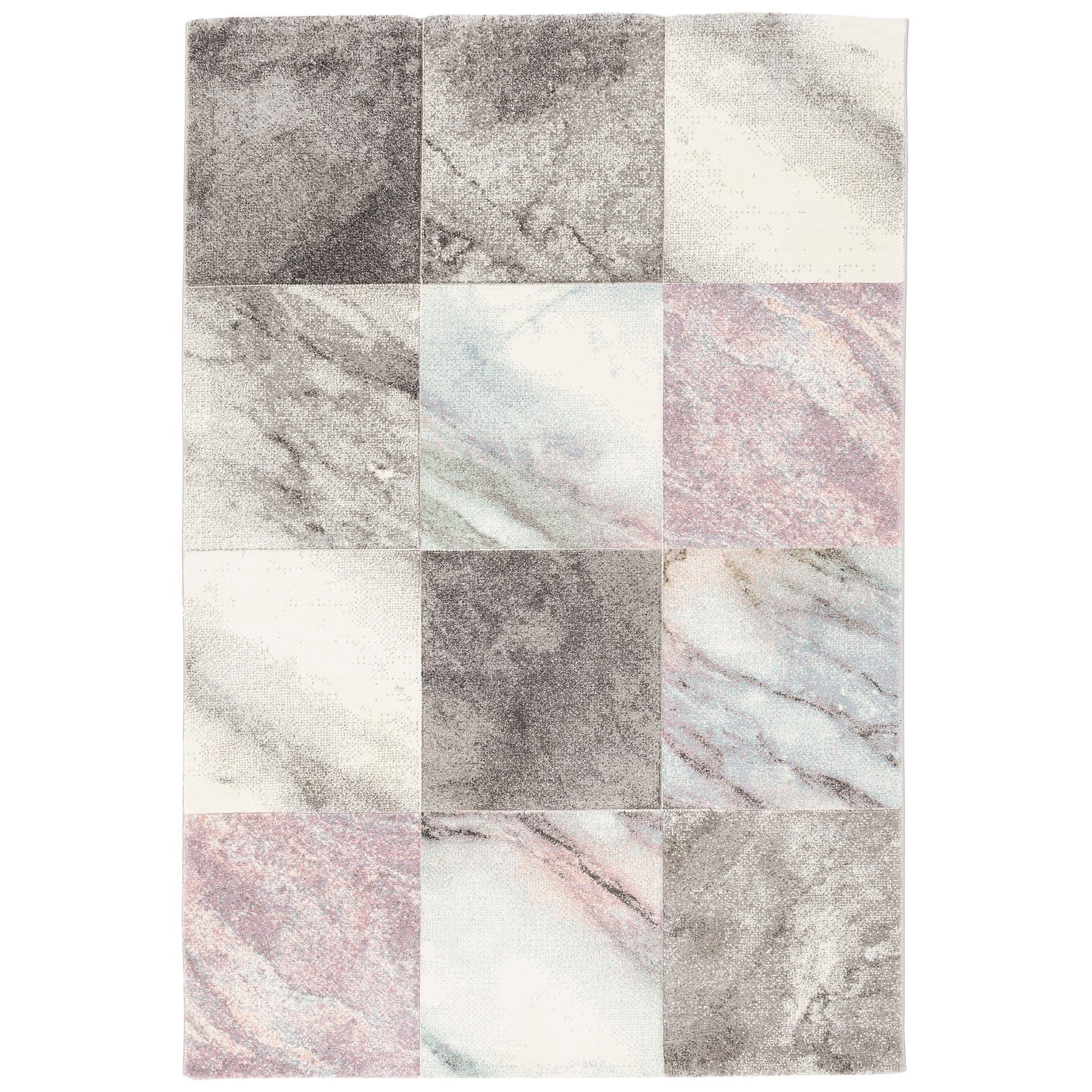 DESIGNER TEPPICH MAUI PASTELL MARMOR OPTIK - Rosa/Grau, Textil (200/290cm) - Pergamon