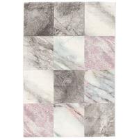 DESIGNER TEPPICH MAUI PASTELL MARMOR OPTIK - Rosa/Grau, Textil (200/290cm) - Pergamon