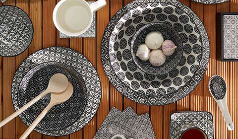 Geschirr aus Keramik im Retro-Look  kaufen bei mömax