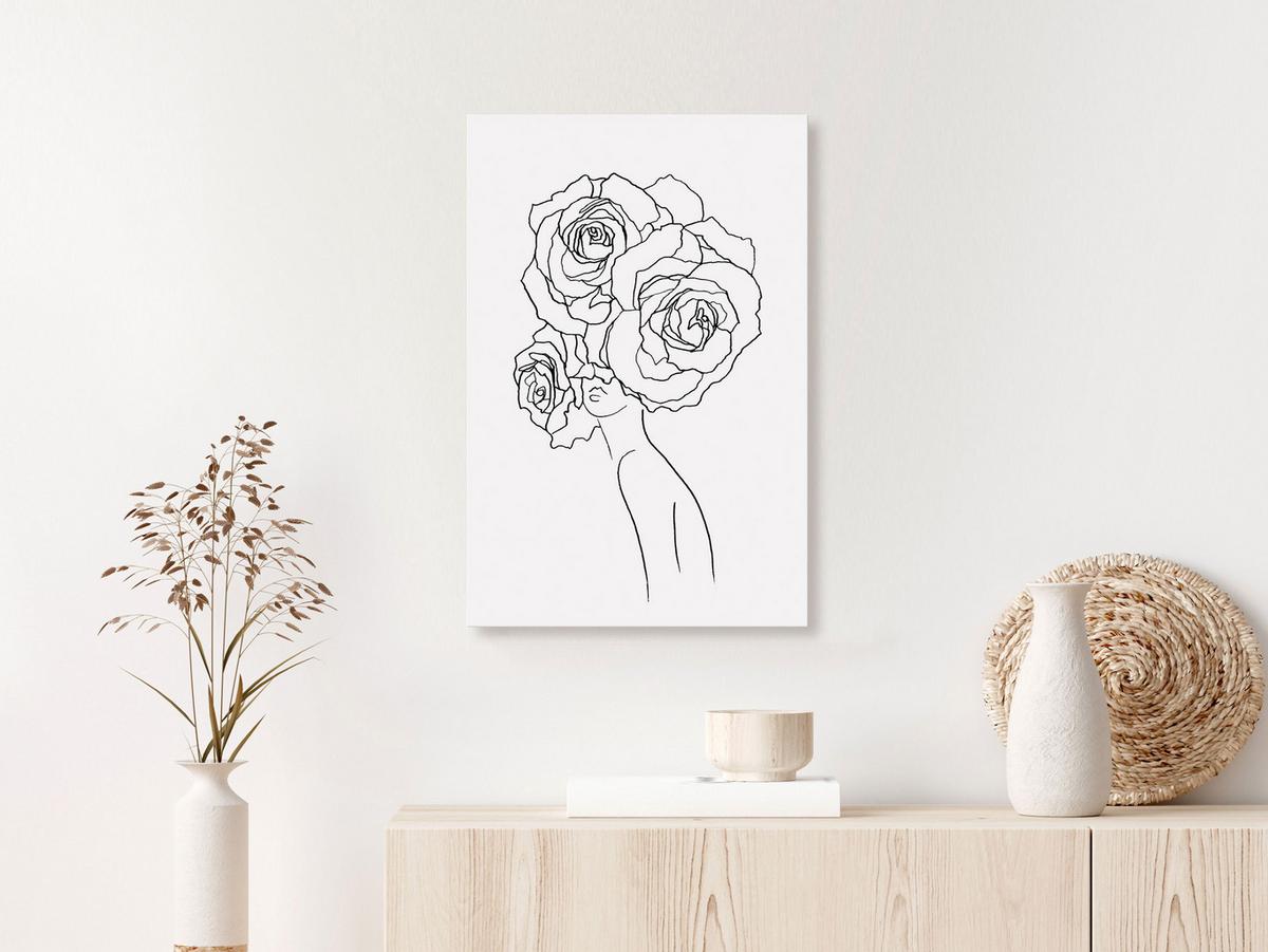 KUNSTDRUCK Schwarz-Weiß 40/60 cm - Schwarz, Textil (40/60cm) - KUNSTLOFT