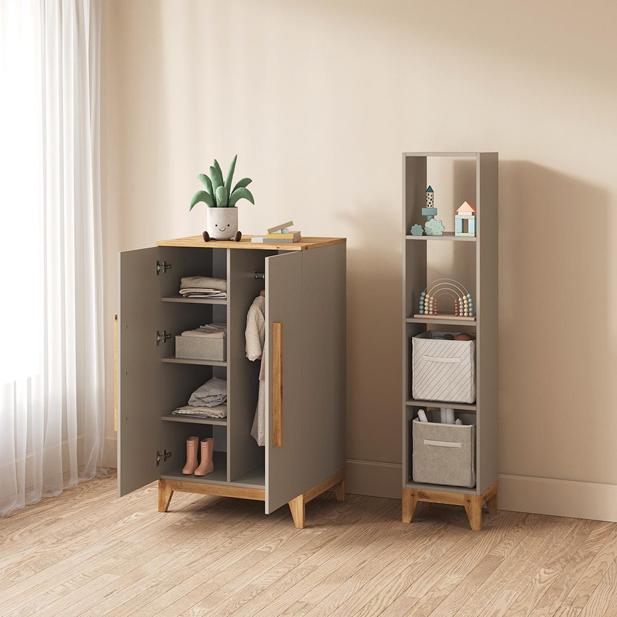 KINDERKLEIDERSCHRANK Mailo Cashmere/Artisan 70 x 120 cm - Kaschmir/Eiche Artisan, Holzwerkstoff (70/120/53.4cm) - Livinity®