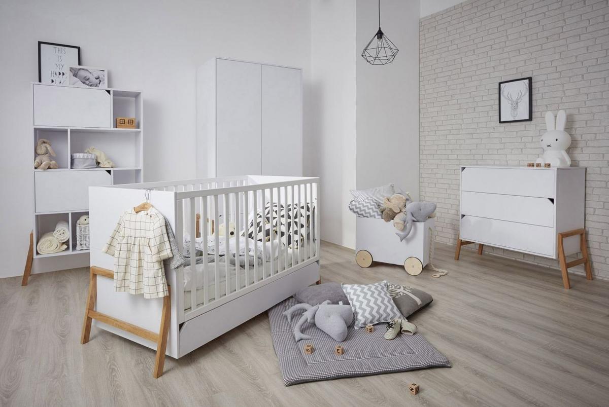 KINDERKOMMODE Lotta – rustikale Eleganz und Funktionalität Weiß - Weiß, Holzwerkstoff (107/93/50cm) - RAUMHIRSCH FURNITURE