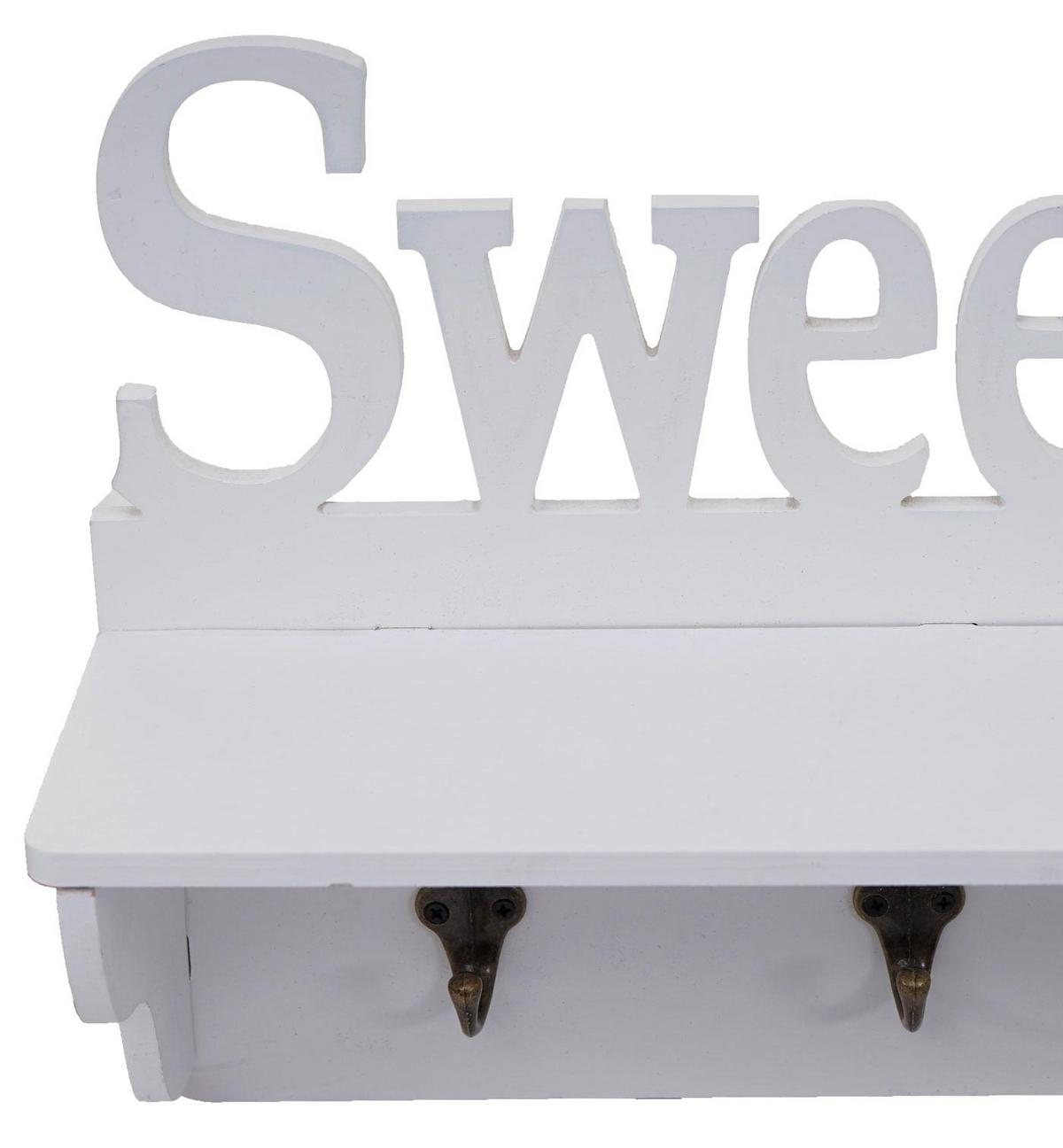 WANDGARDEROBE SWEET HOME 4 HAKEN Reinweiß - Weiß, Holz (60/30/13cm) - MCW