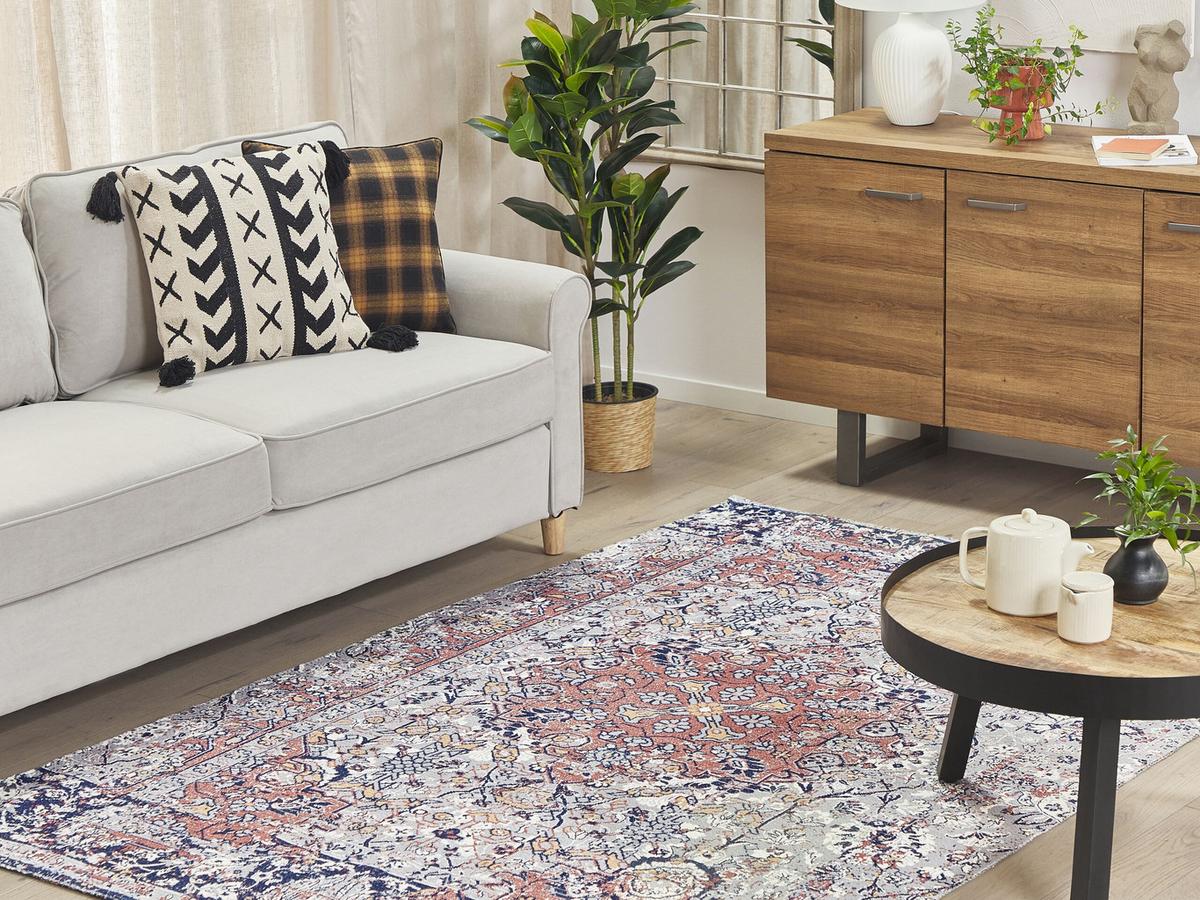 KURZFLOR-TEPPICH Korgan 200/140 cm - Multicolor, Kunststoff (140/200cm) - Beliani