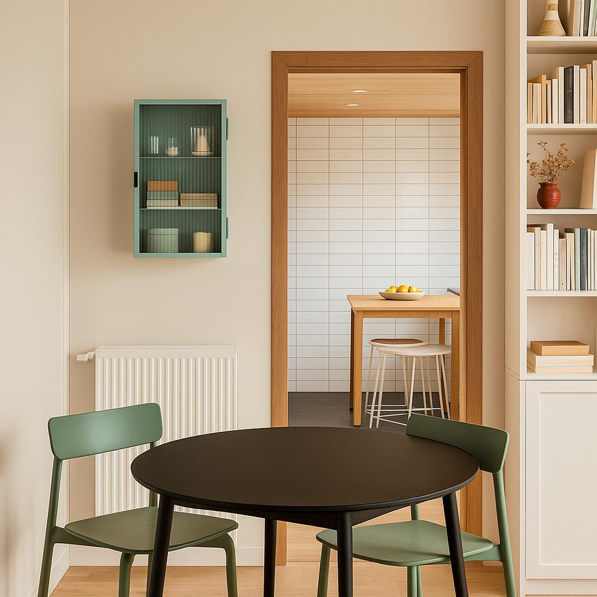 WANDSCHRANK Zundert - Mintgrün, Glas/Metall (35/60/15cm) - [en.casa]