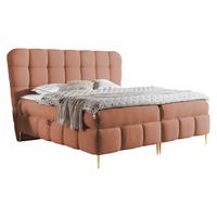 BOXBETT Lolly - H3 - Goldfarben/Rosa, Holz/Textil (120/200cm) - MIRJAN24