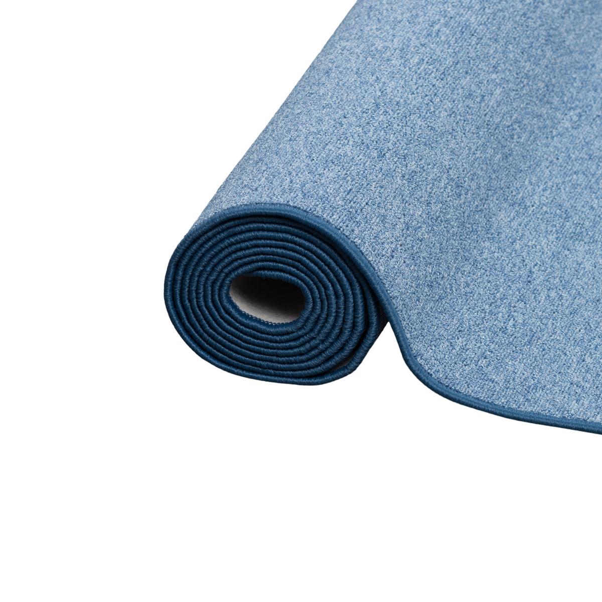 FEINSCHLINGEN VELOUR LÄUFER TEPPICH STRONG - Blau, Textil (100/200cm) - Snapstyle
