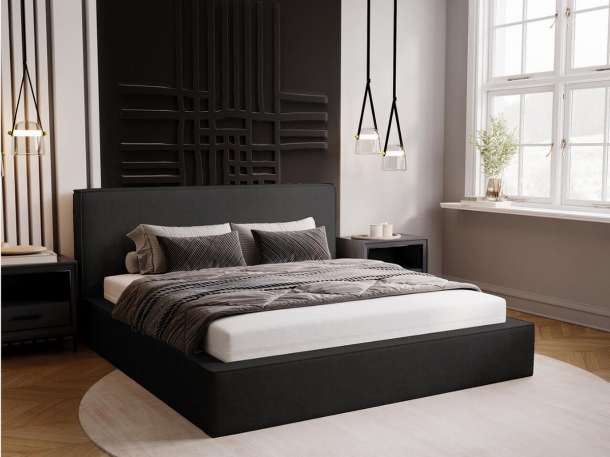 POLSTERBETT Monaco 200x200 Graphit - Dunkelgrau, Textil (200/200cm) - Graingold