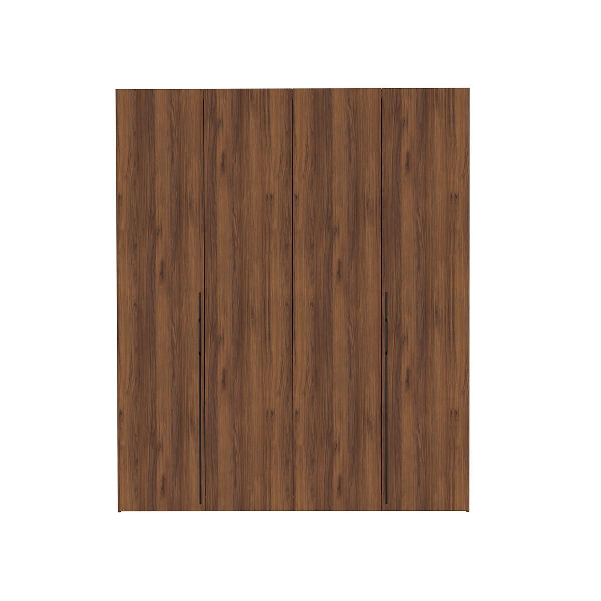 DREHTÜRENSCHRANK ANCONA 200/240/58cm 4-türig Braun - Braun, Holzwerkstoff (200/240/58cm) - MASSENO