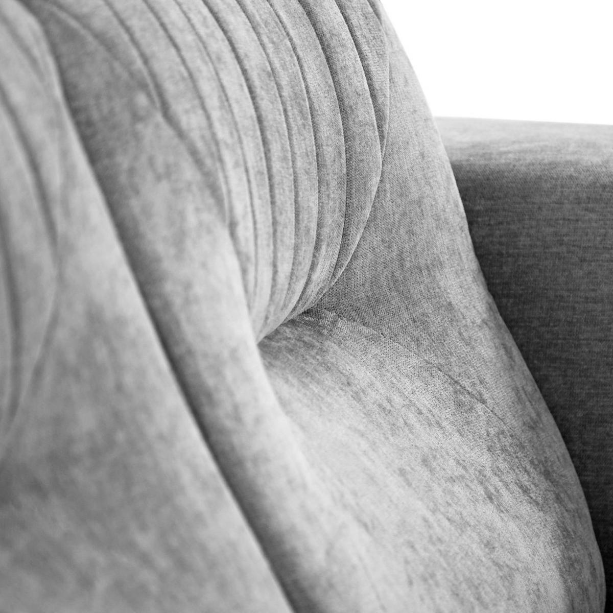 SOFA Venezia 2-Sitzer mit Metallbeinen, hellgrau, 233 cm - Hellgrau/Schwarz, Holzwerkstoff/Metall (172/85/94cm) - Beautysofa