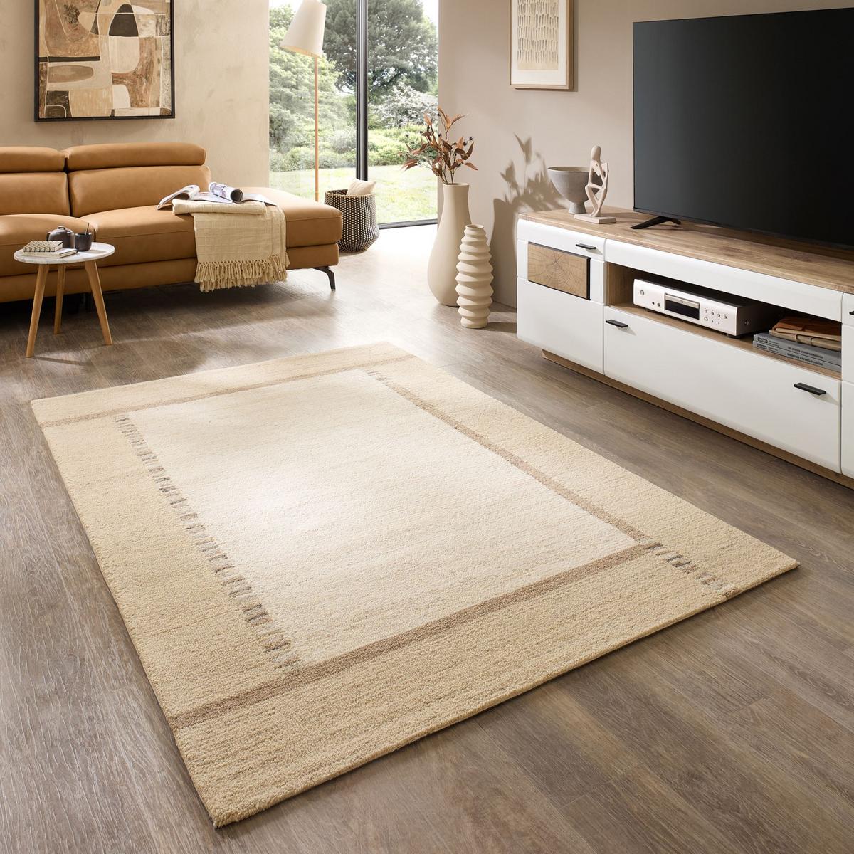 TUFTTEPPICH Natur Loop 70x140 cm - Weiß, Textil (70/140cm) - Natur Pur